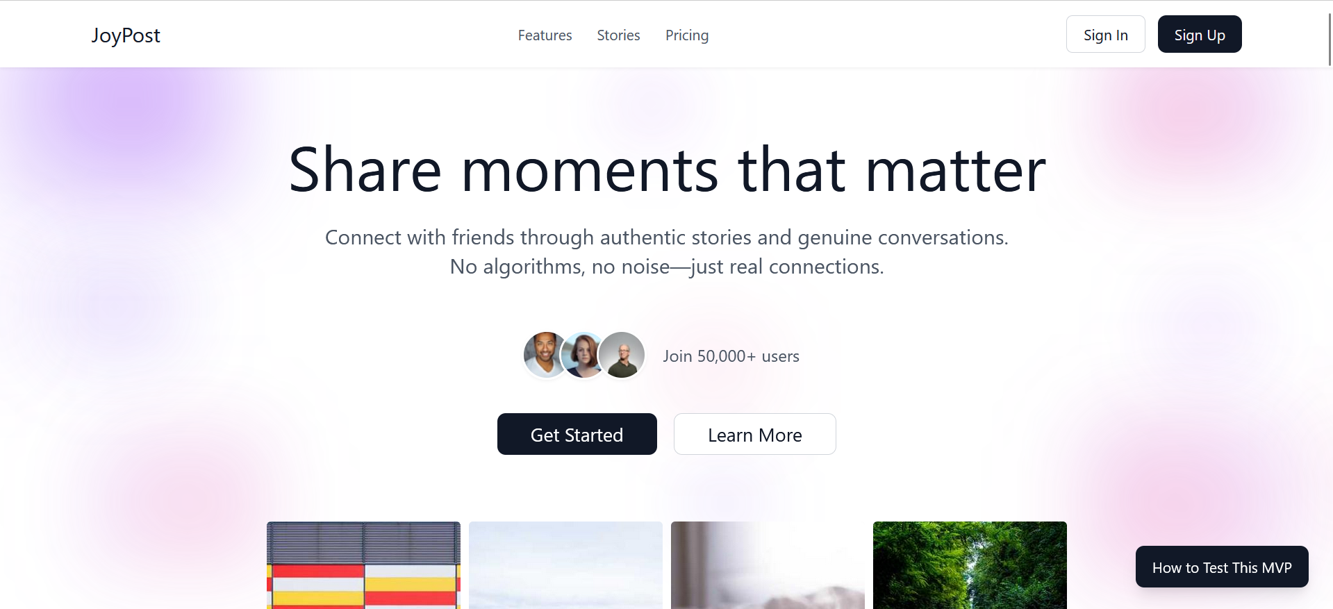 JoyPost MVP Screenshot